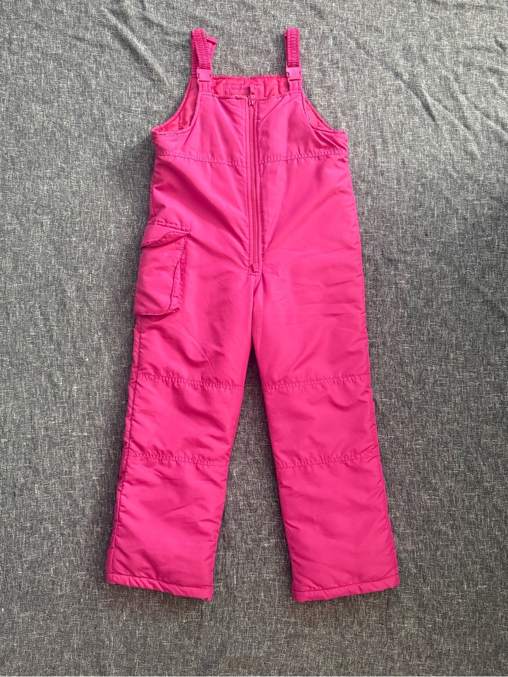 London Fog Bright Pink Insulated Snow Bibs for Kids